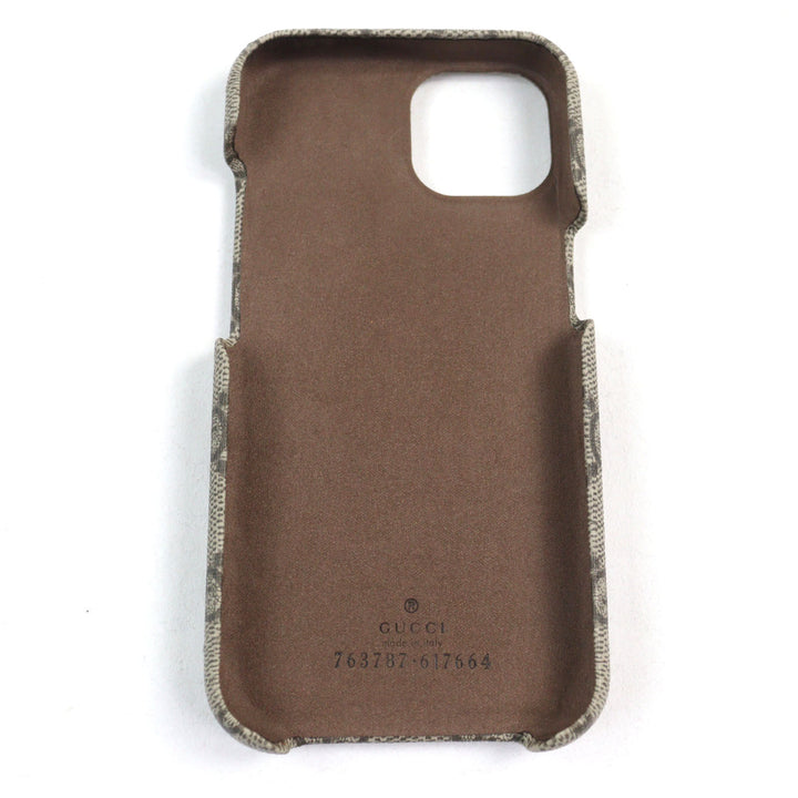 Excellent GUCCI iPhone 15 case Current Ophidia GG logo GG Supreme Canvas 763787