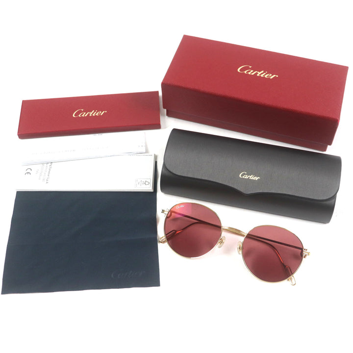 Excellent Cartier sunglasses Signature C de Cartier Boston Shape gold ー mens CT0249S 003
