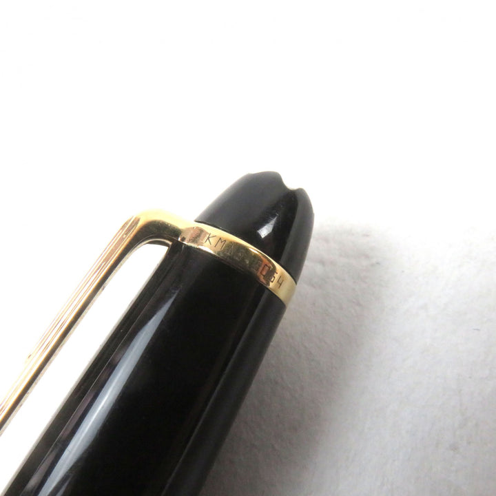 Very Good MONTBLANC Ballpoint pen Meisterstck Classic Logo engraved White Star