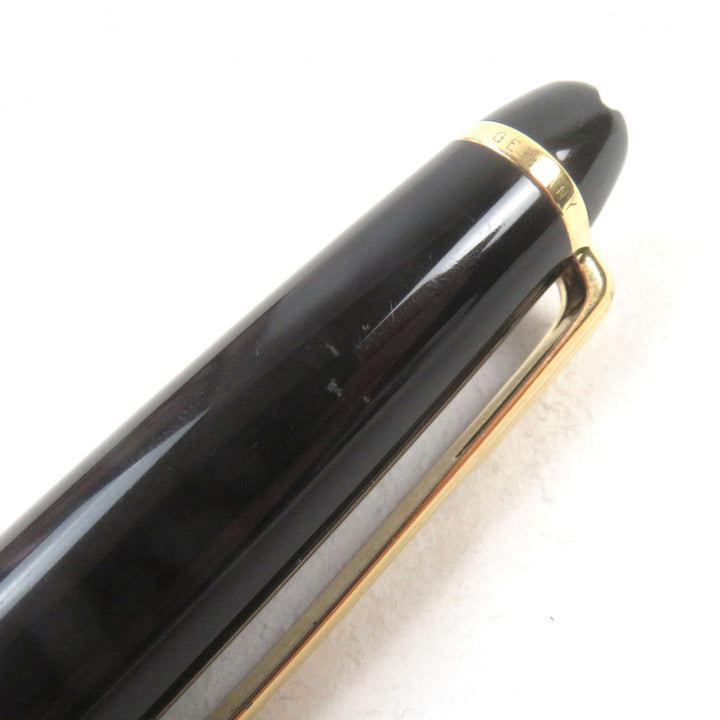 Very Good MONTBLANC Ballpoint pen Meisterstck Classic Logo engraved White Star