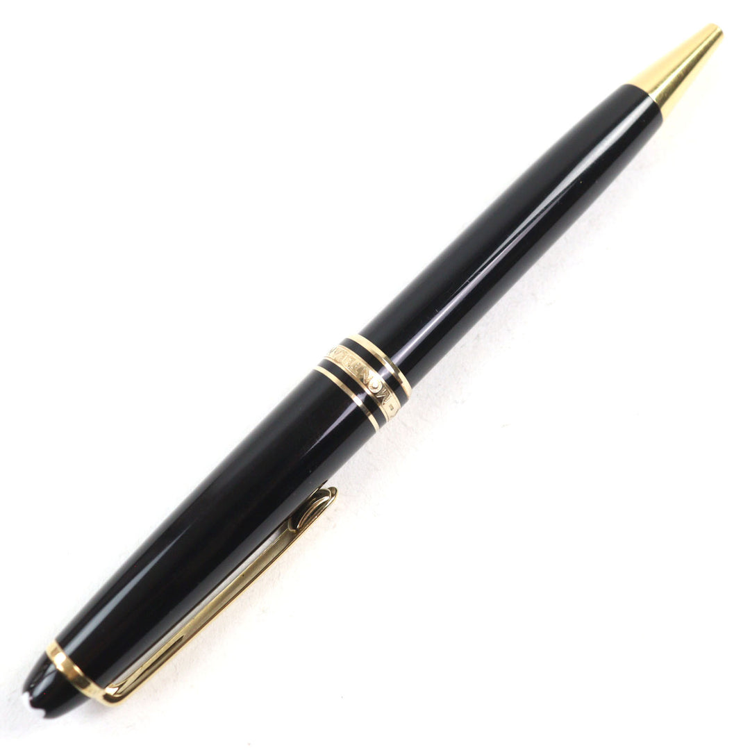 Very Good MONTBLANC Ballpoint pen Meisterstck Classic Logo engraved White Star
