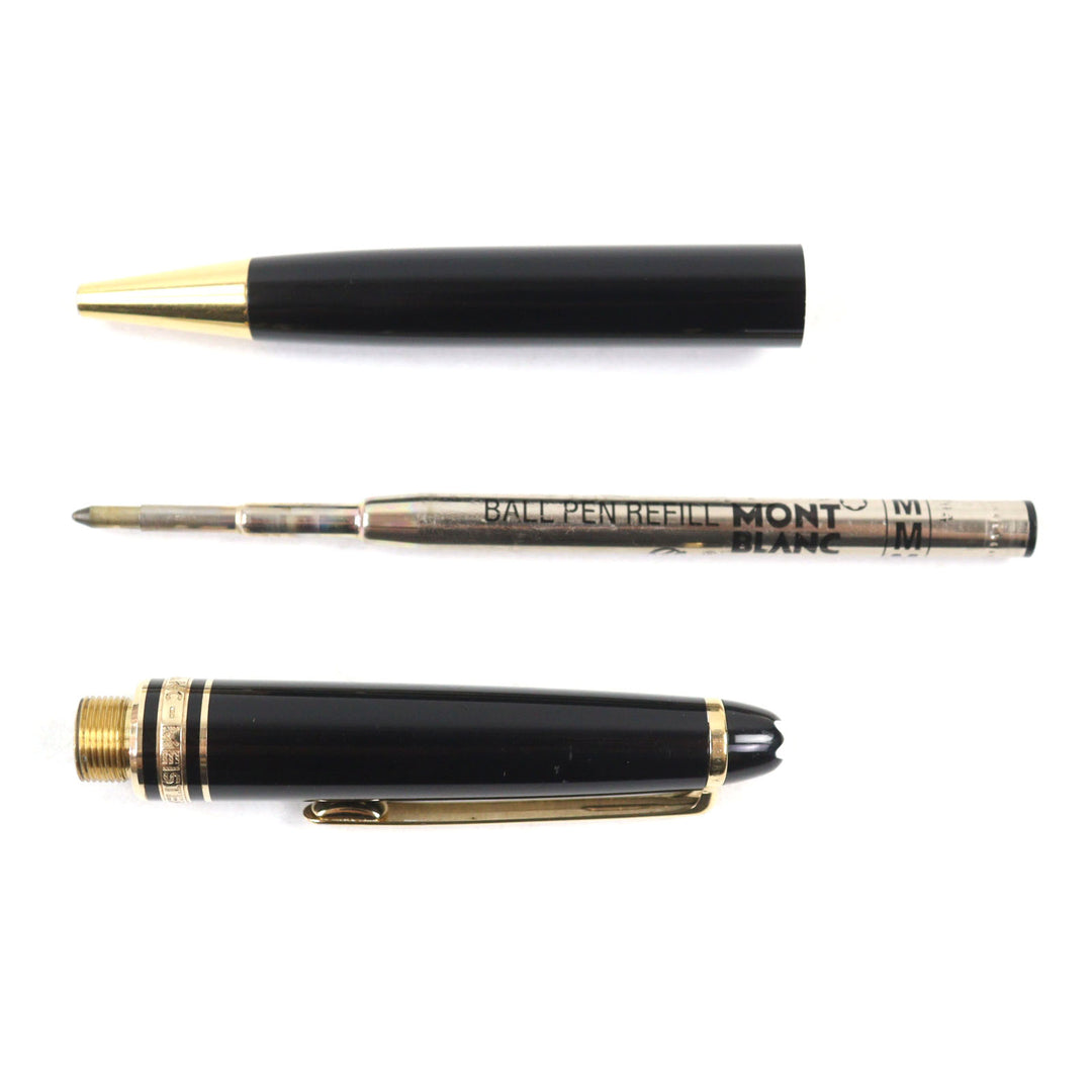 Very Good MONTBLANC Ballpoint pen Meisterstck Classic Logo engraved White Star