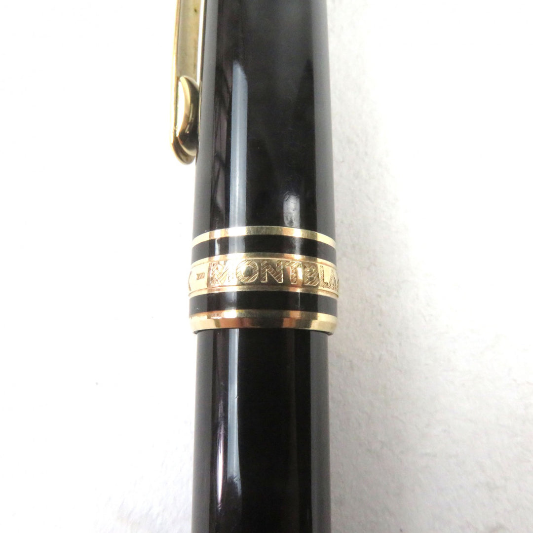 Very Good MONTBLANC Ballpoint pen Meisterstck Classic Logo engraved White Star