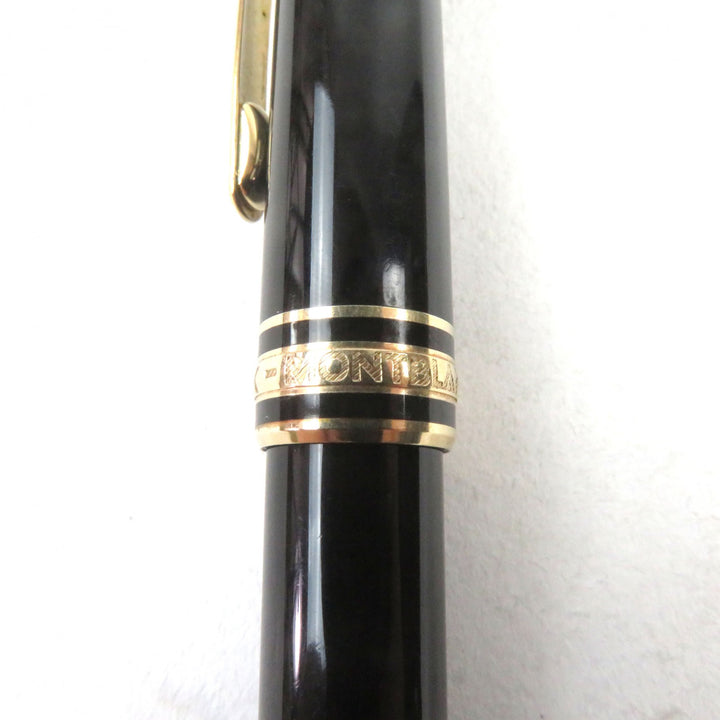 Very Good MONTBLANC Ballpoint pen Meisterstck Classic Logo engraved White Star