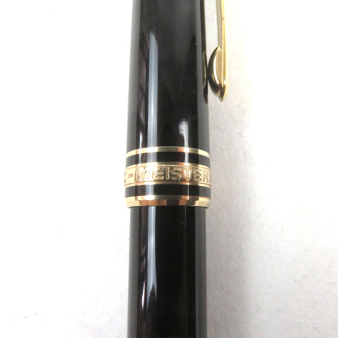 Very Good MONTBLANC Ballpoint pen Meisterstck Classic Logo engraved White Star