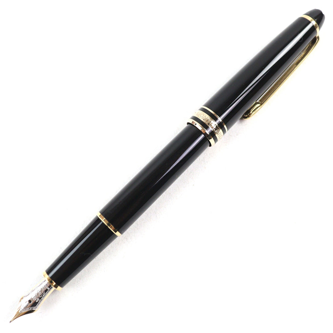 Very Good MONTBLANC fountain pen Meisterstck Classic Logo engraved White Star