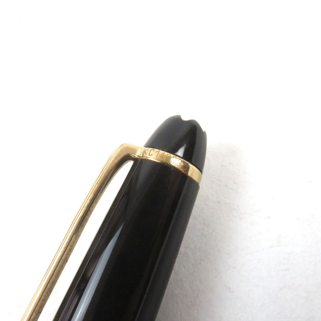 Very Good MONTBLANC fountain pen Meisterstck Classic Logo engraved White Star