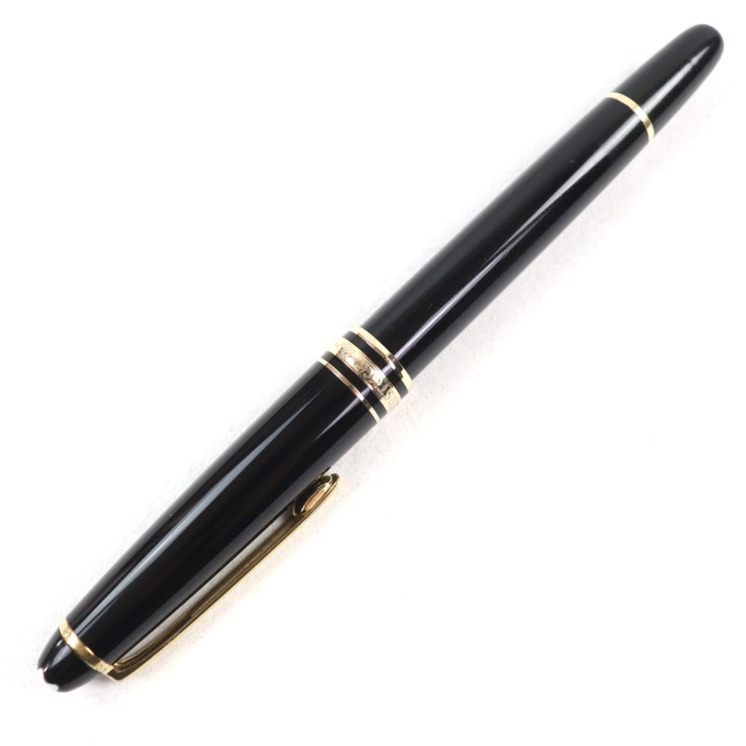 Very Good MONTBLANC fountain pen Meisterstck Classic Logo engraved White Star