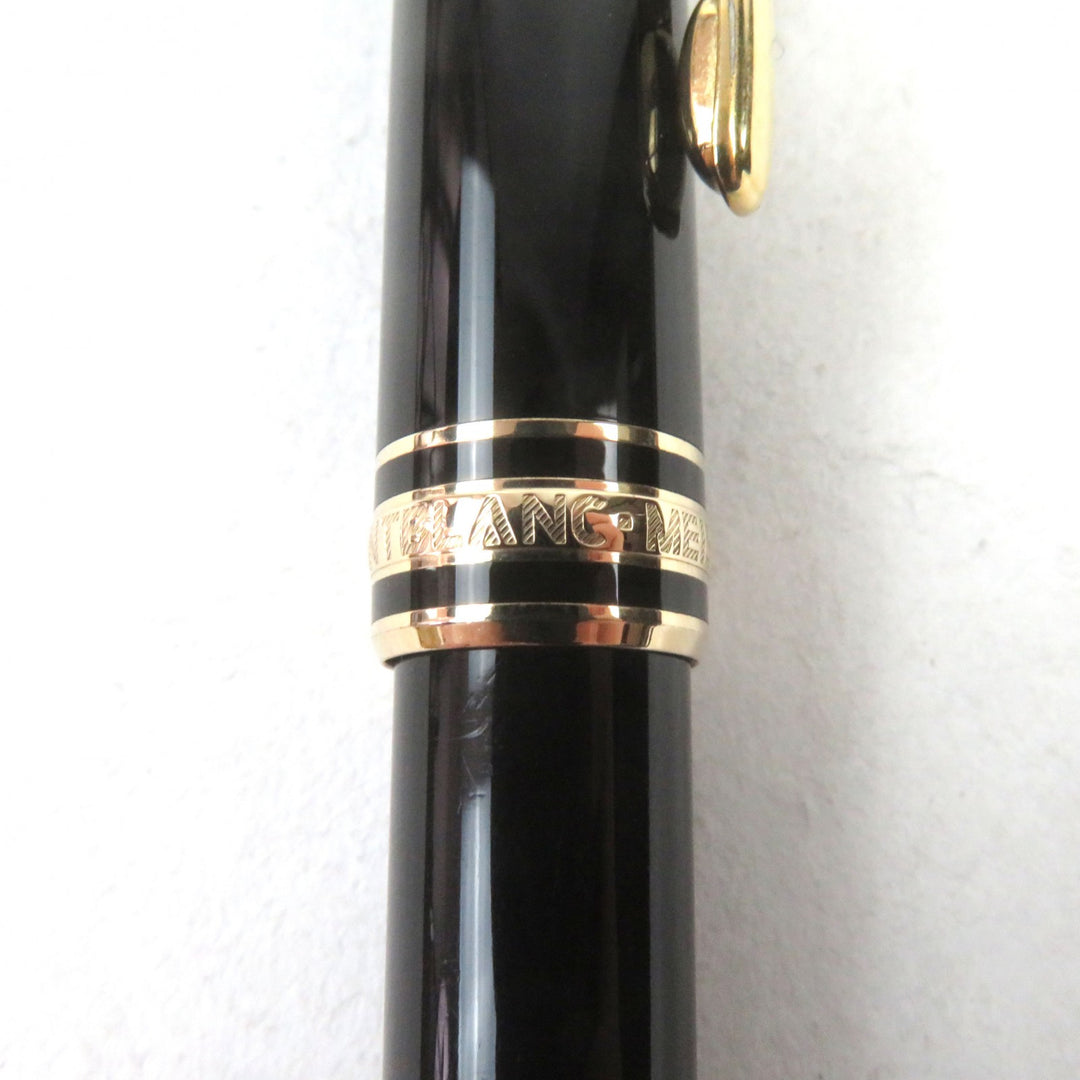 Very Good MONTBLANC fountain pen Meisterstck Classic Logo engraved White Star