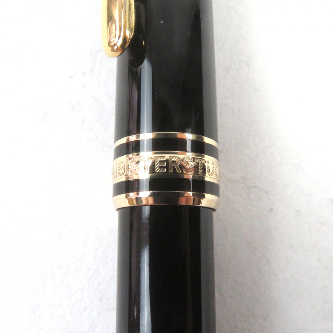 Very Good MONTBLANC fountain pen Meisterstck Classic Logo engraved White Star