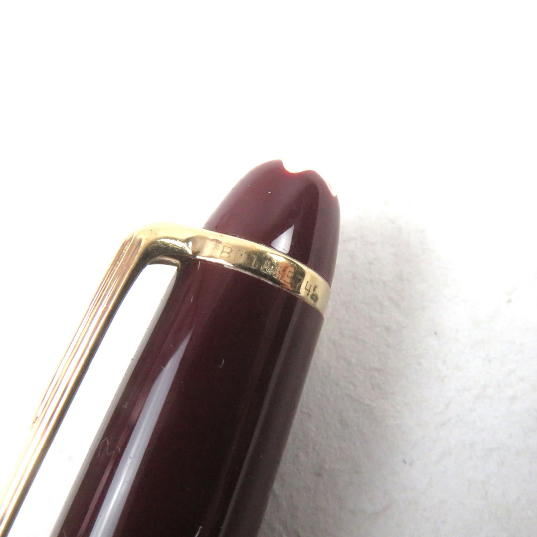Great MONTBLANC fountain pen Meisterstck Classic Logo engraved White Star 14K