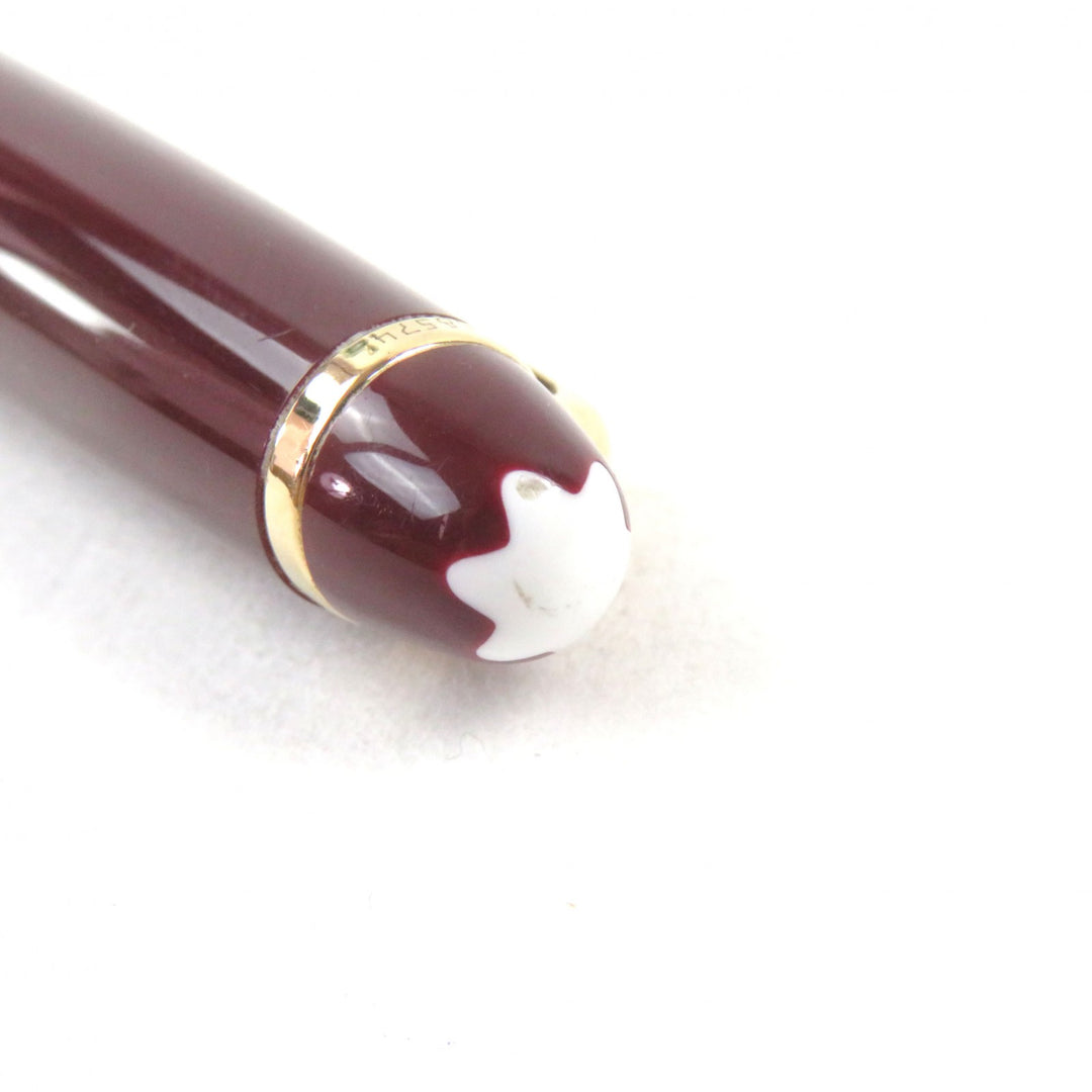 Great MONTBLANC fountain pen Meisterstck Classic Logo engraved White Star 14K