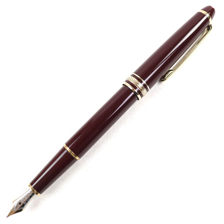 Great MONTBLANC fountain pen Meisterstck Classic Logo engraved White Star 14K