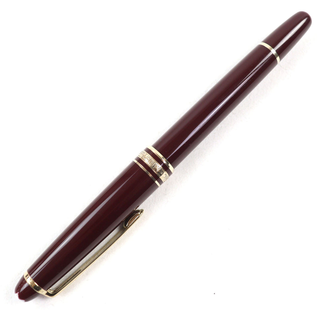 Great MONTBLANC fountain pen Meisterstck Classic Logo engraved White Star 14K