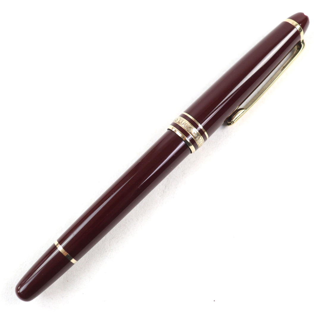 Great MONTBLANC fountain pen Meisterstck Classic Logo engraved White Star 14K