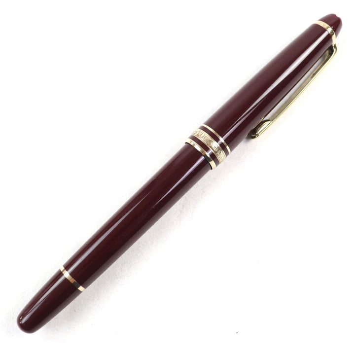 Great MONTBLANC fountain pen Meisterstck Classic Logo engraved White Star 14K