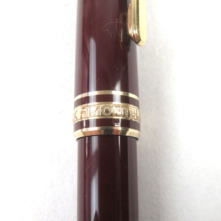 Great MONTBLANC fountain pen Meisterstck Classic Logo engraved White Star 14K