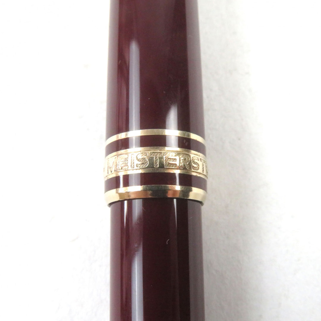 Great MONTBLANC fountain pen Meisterstck Classic Logo engraved White Star 14K