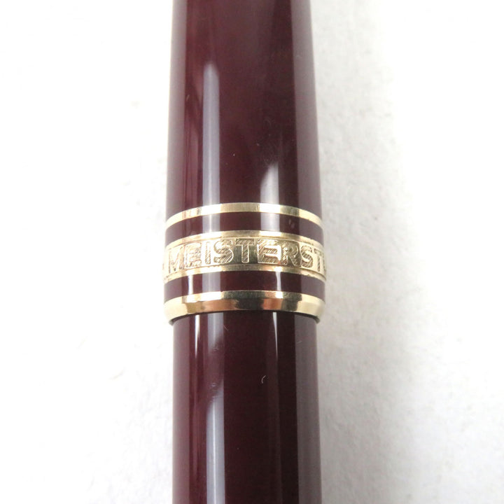 Great MONTBLANC fountain pen Meisterstck Classic Logo engraved White Star 14K