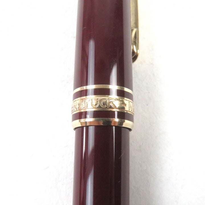 Great MONTBLANC fountain pen Meisterstck Classic Logo engraved White Star 14K