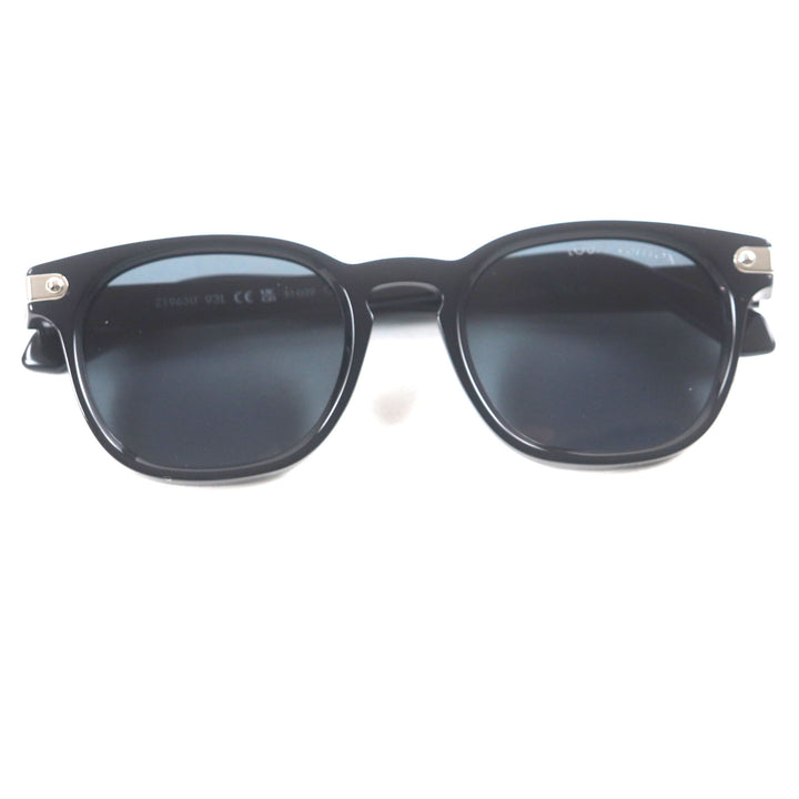 Great LOUIS VUITTON sunglasses LV Signature Square Round Black Silver Z1963U