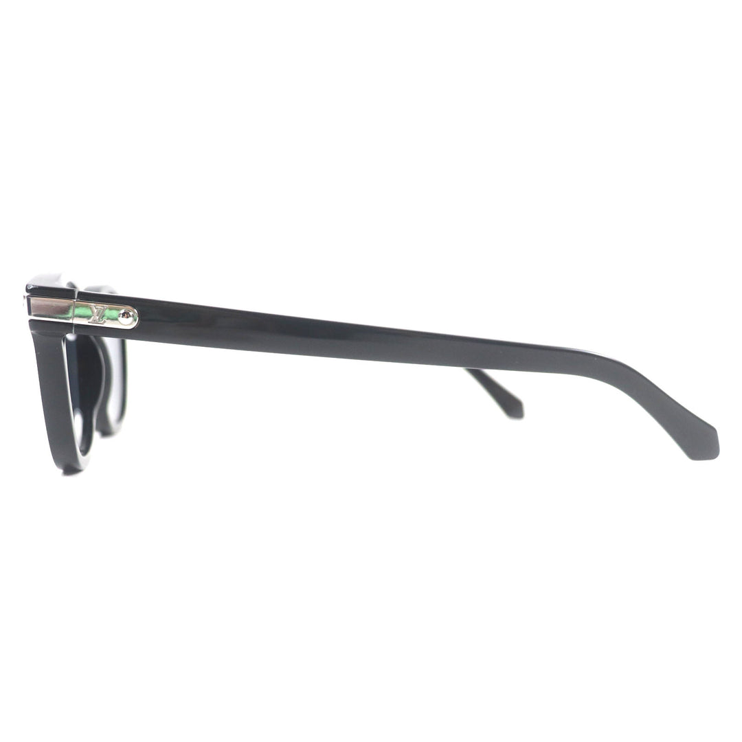 Great LOUIS VUITTON sunglasses LV Signature Square Round Black Silver Z1963U