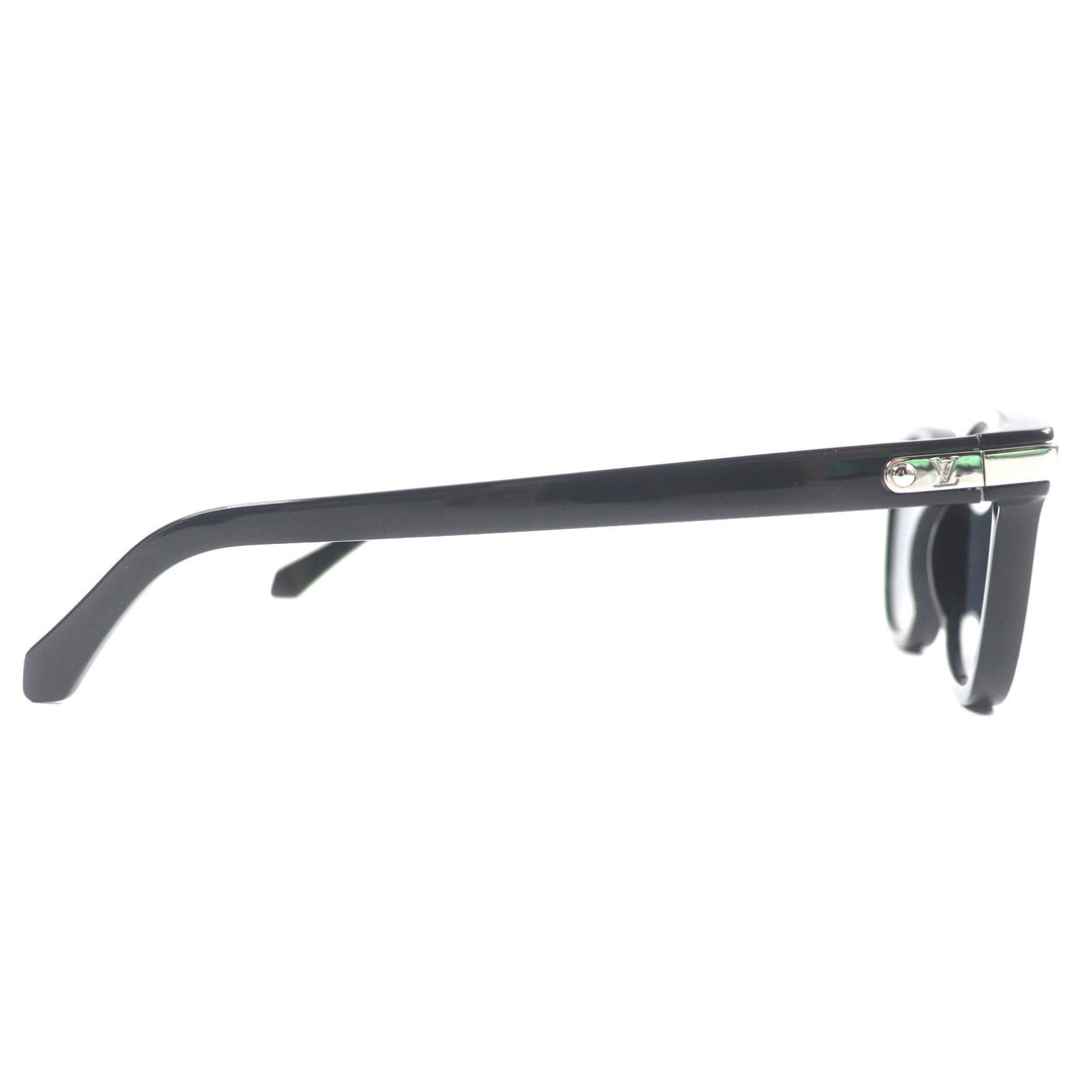 Great LOUIS VUITTON sunglasses LV Signature Square Round Black Silver Z1963U
