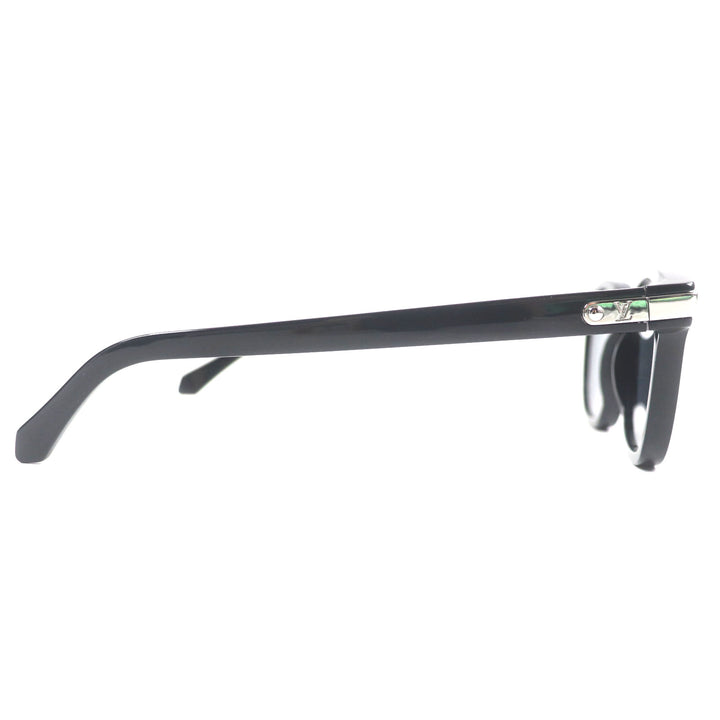 Great LOUIS VUITTON sunglasses LV Signature Square Round Black Silver Z1963U