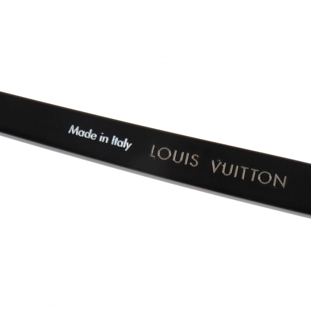 Great LOUIS VUITTON sunglasses LV Signature Square Round Black Silver Z1963U