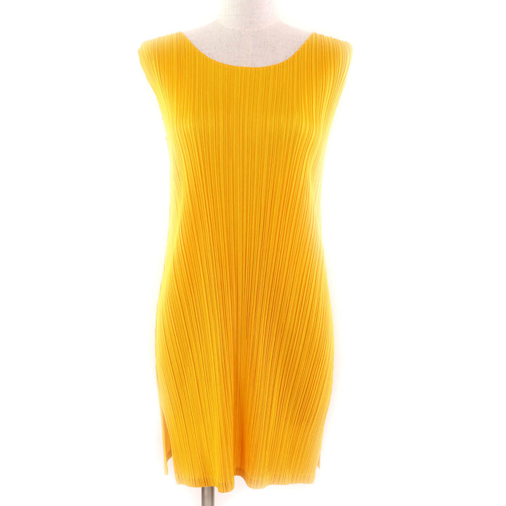 Excellent PLEATS PLEASE one piece yellow polyester Women 3 PP51-JT207