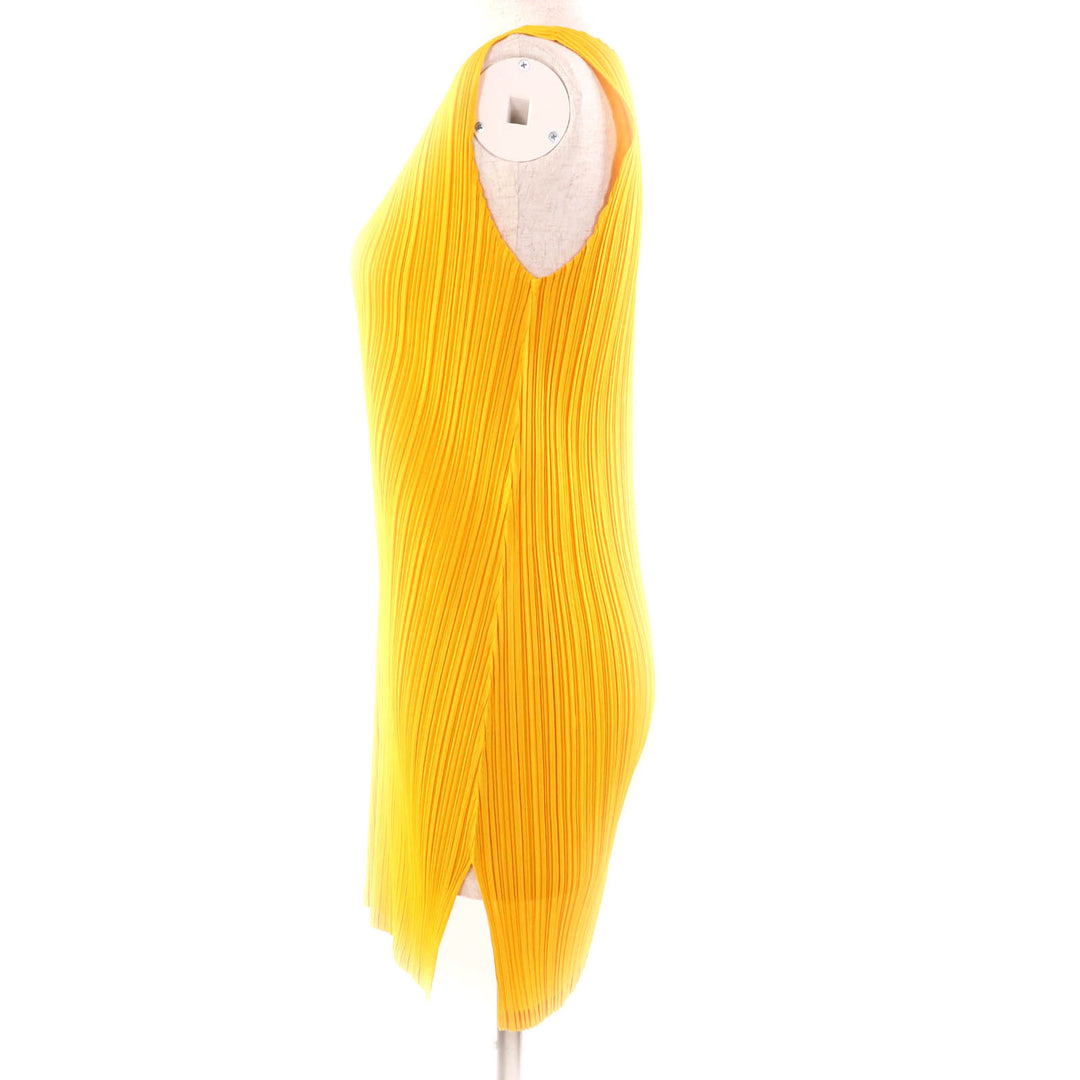 Excellent PLEATS PLEASE one piece yellow polyester Women 3 PP51-JT207