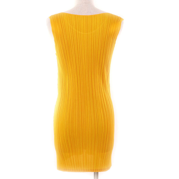 Excellent PLEATS PLEASE one piece yellow polyester Women 3 PP51-JT207