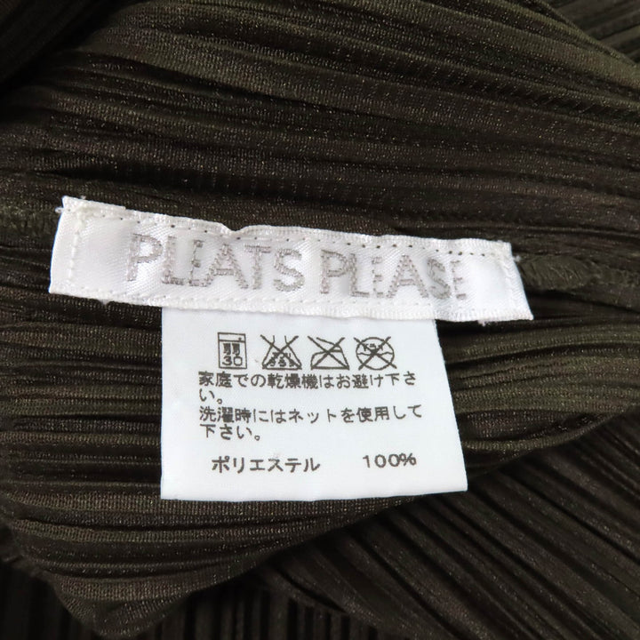 Excellent PLEATS PLEASE T-shirt khaki polyester Women 3 PP91-JK205