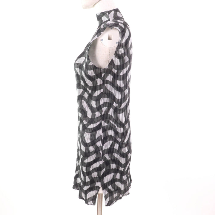 Excellent ISSEY MIYAKE one piece Black Grey polyester Women 3 PP73-JK782