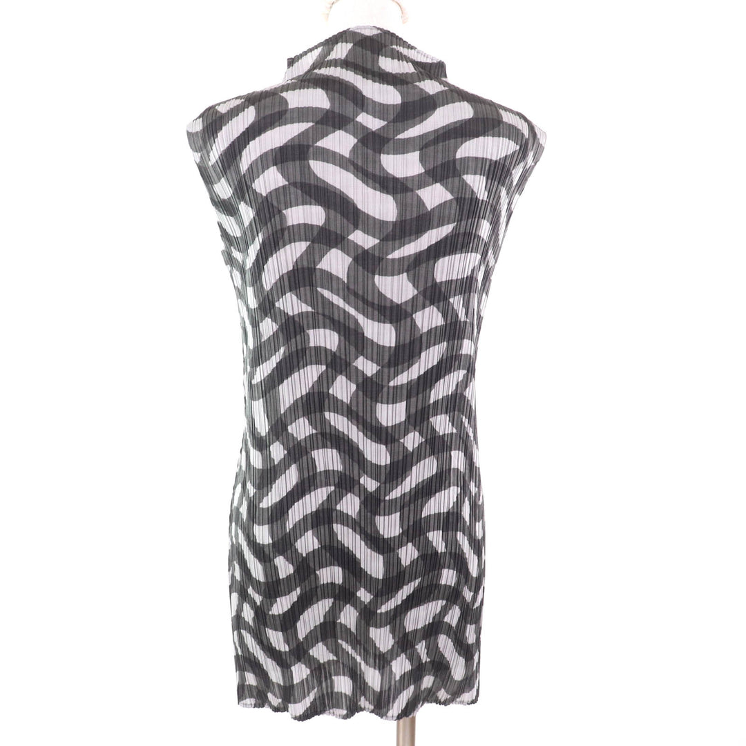 Excellent ISSEY MIYAKE one piece Black Grey polyester Women 3 PP73-JK782