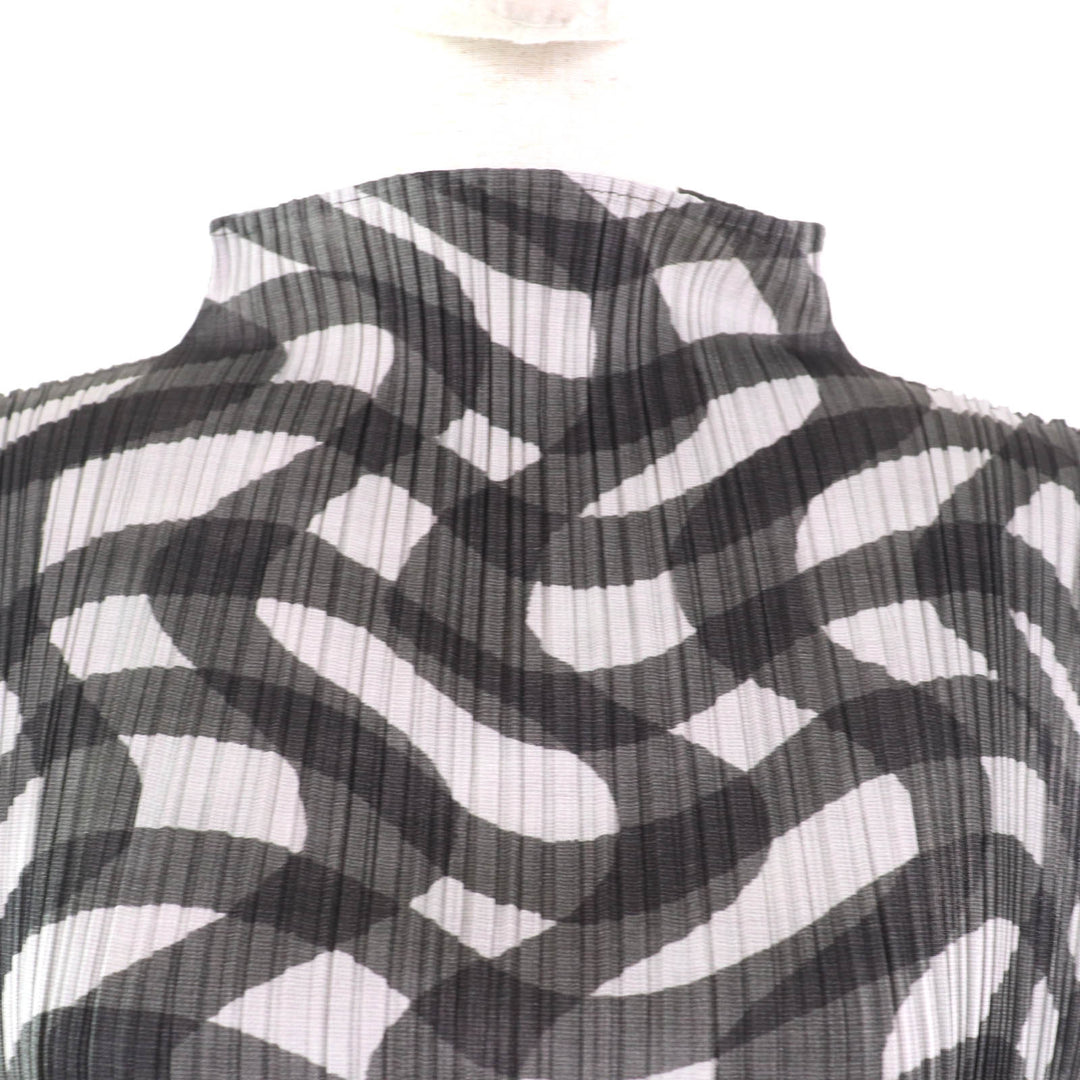 Excellent ISSEY MIYAKE one piece Black Grey polyester Women 3 PP73-JK782