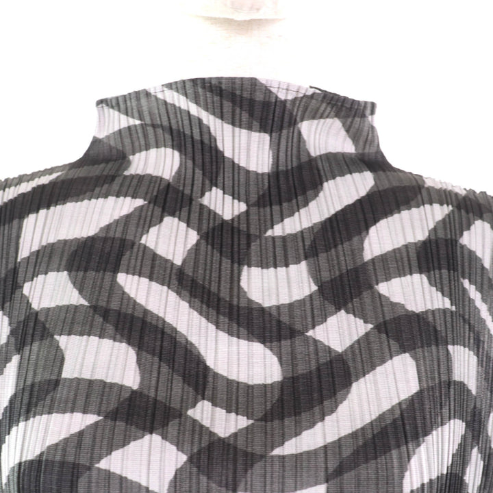 Excellent ISSEY MIYAKE one piece Black Grey polyester Women 3 PP73-JK782