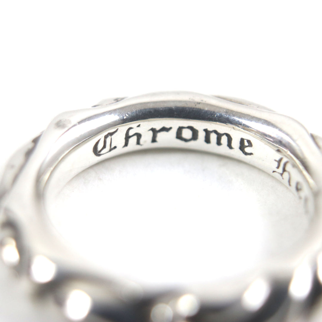 Great CHROME HEARTS Ring Scroll banding Silver 925 mens