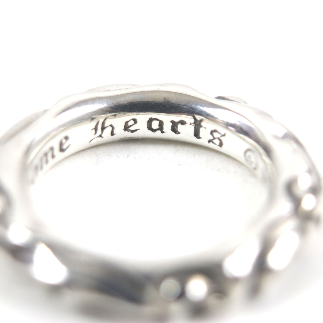 Great CHROME HEARTS Ring Scroll banding Silver 925 mens