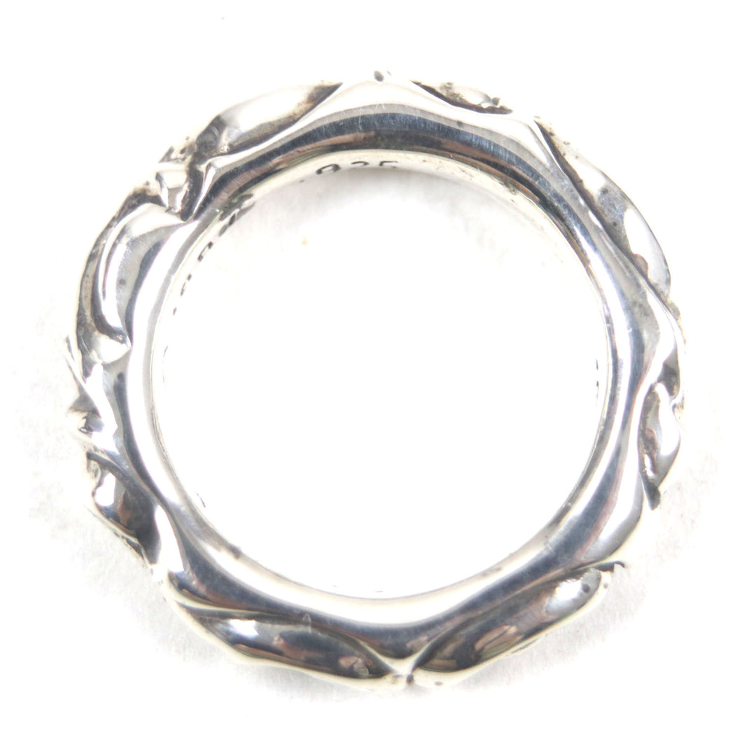 Great CHROME HEARTS Ring Scroll banding Silver 925 mens