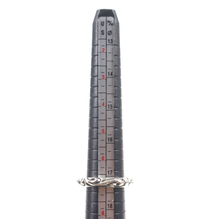Great CHROME HEARTS Ring Scroll banding Silver 925 mens