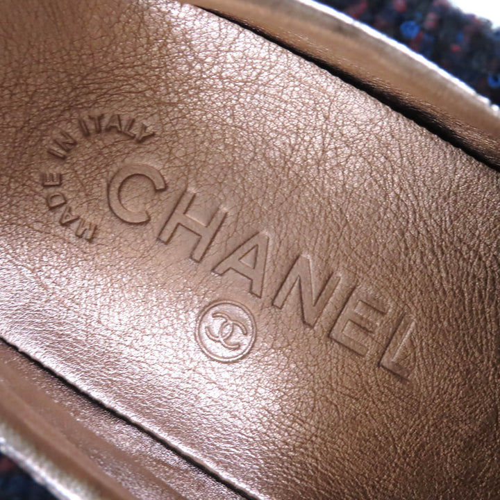 Great CHANEL sneakers COCO Mark Tweed Switch Suede leather Women 35 G30422