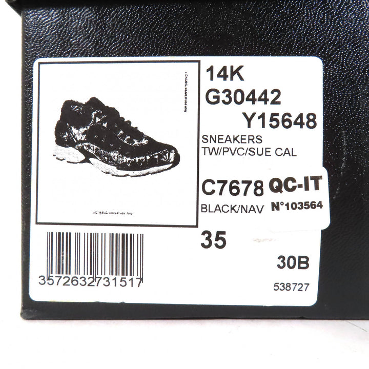 Great CHANEL sneakers COCO Mark Tweed Switch Suede leather Women 35 G30422