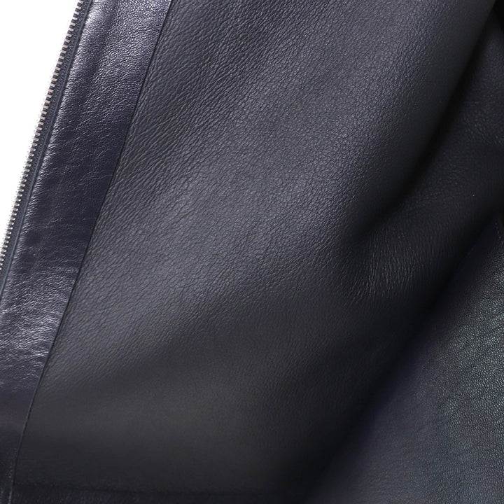 Excellent CELINE Jacket Phoebe period lambskin mouton shearling collarless 34