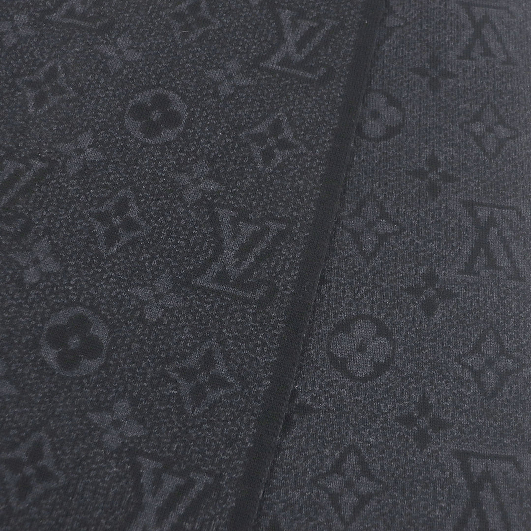 Great LOUIS VUITTON Scarf Escharp My Monogram Eclipse Gris wool mens M73468