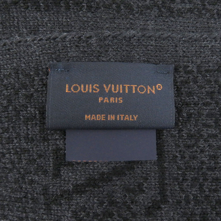 Great LOUIS VUITTON Scarf Escharp My Monogram Eclipse Gris wool mens M73468