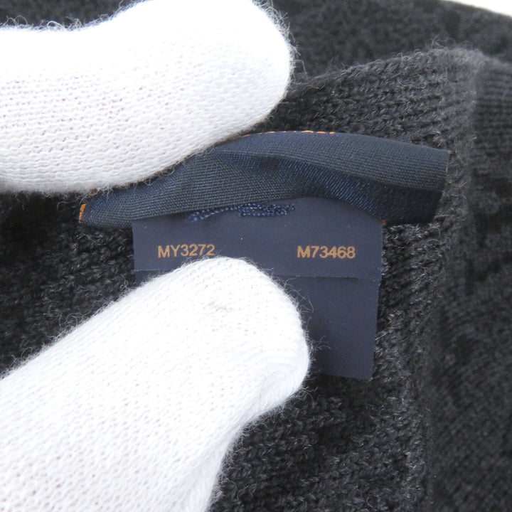 Great LOUIS VUITTON Scarf Escharp My Monogram Eclipse Gris wool mens M73468
