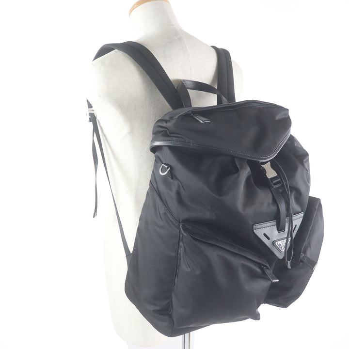 Excellent PRADA Backpack Â· Daypack black Nylon mens 2VZ108