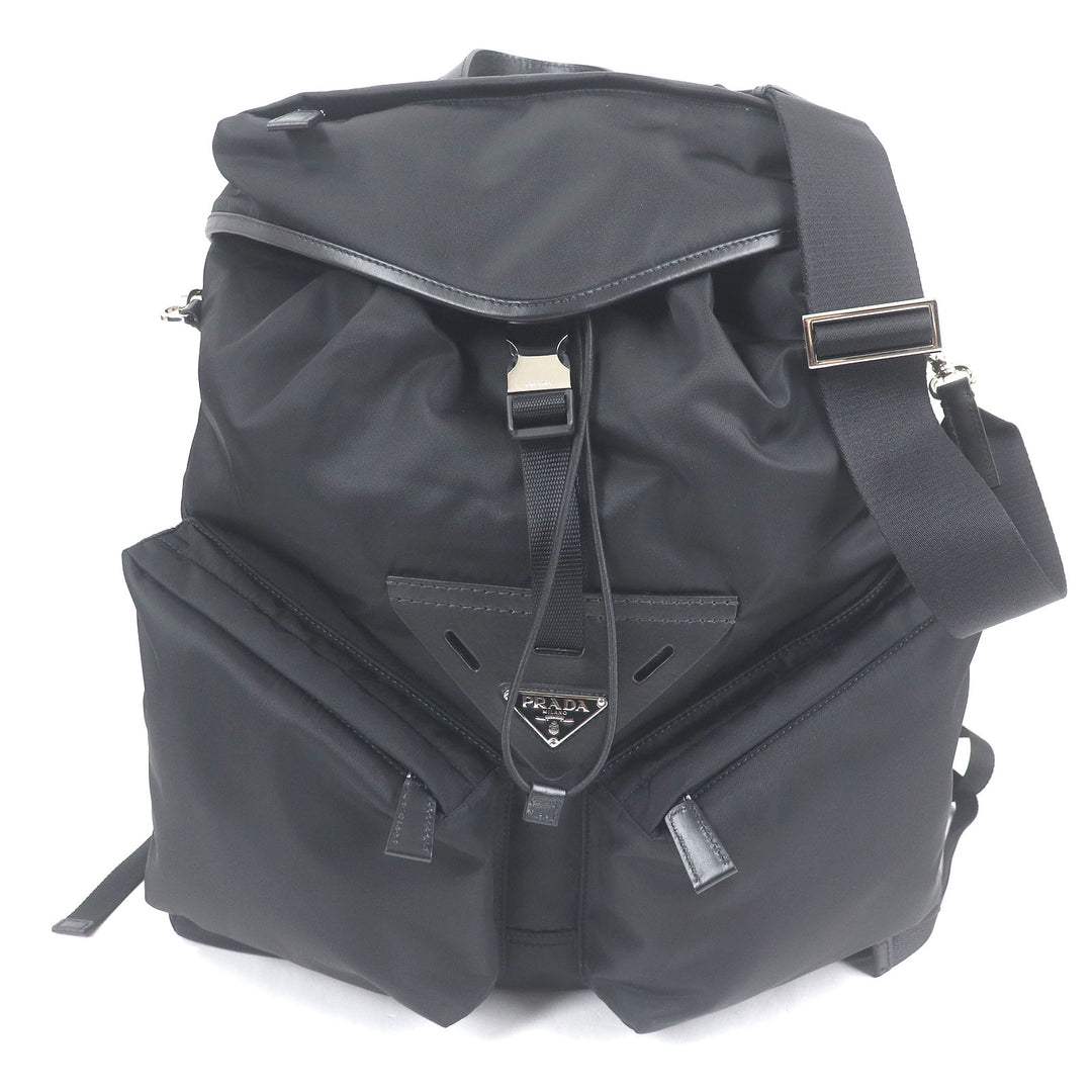 Excellent PRADA Backpack Â· Daypack black Nylon mens 2VZ108