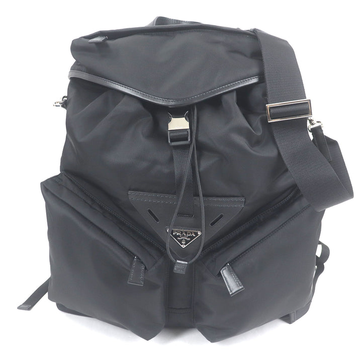 Excellent PRADA Backpack Â· Daypack black Nylon mens 2VZ108